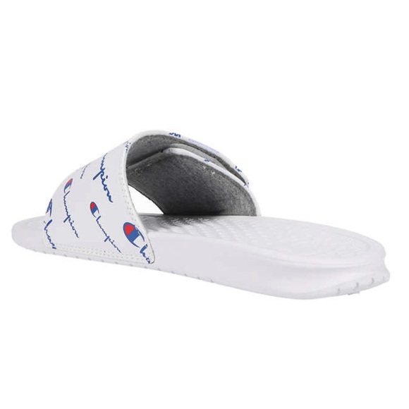 Men’s Slippers Size 13 Champion Lightweight Open-Toe Logo Slide Sandals - White - Picture 4 of 13